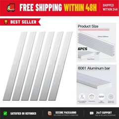 6061 Aluminum Flat Bar 1/8″ x 1″ x 12″ – 6 Pieces – General Purpose