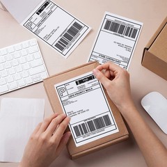 9527 Product Fanfold 4 x 6 Direct Thermal Labels 1 Stacks | 500 Labels, White