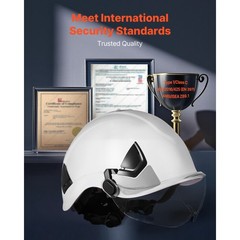 Uimoso Safety Helmet Hard Hat with Visor Adjustable 6-Point Suspension System