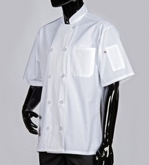 HiLite Classic White Unisex Short Sleeve Chef Coat -540WH (3 Pack)