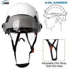 CE Safety Helmet With Visor Built In Goggles For Engineer Hard Hat ANSI Work Cap
