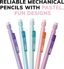 24 Count 0.7mm Xtra Smooth Pastel Mechanical Pencils No.2 Lead for School Office
