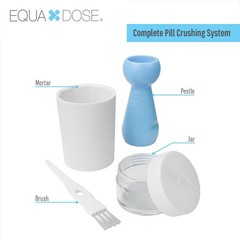 EQUADOSE Pill Crusher for Adults, Seniors & Pets, 1 Count (Pack of 1), White