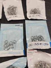 Molar Bands. Dental, Stainless, Various Sizes- 300+ Count (Z12)