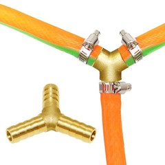 Joywayus 3/8″ Hose Barb Y Shaped 3 Way Union Fitting Intersection/Split Brass…