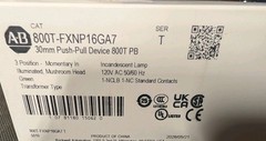 ALLEN BRADLEY 800T-FXNP16GA7 SER U PUSHBUTTON – ILLINOIS STOCK