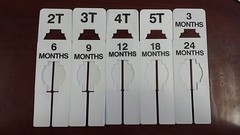 Infant / Toddler Clothing Rack Size Dividers Set Rectangular Hanger Retail Store