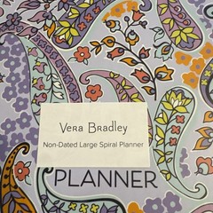 Vera Bradley Non-Dated Large Spiral Planner MADDALENA PAISLEY SOFT 12 Months NIB