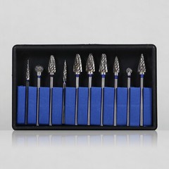 10 Pcs Dental Lab Tungsten Steel Carbide Burs Polishing Bur Drills HP 2.35mm