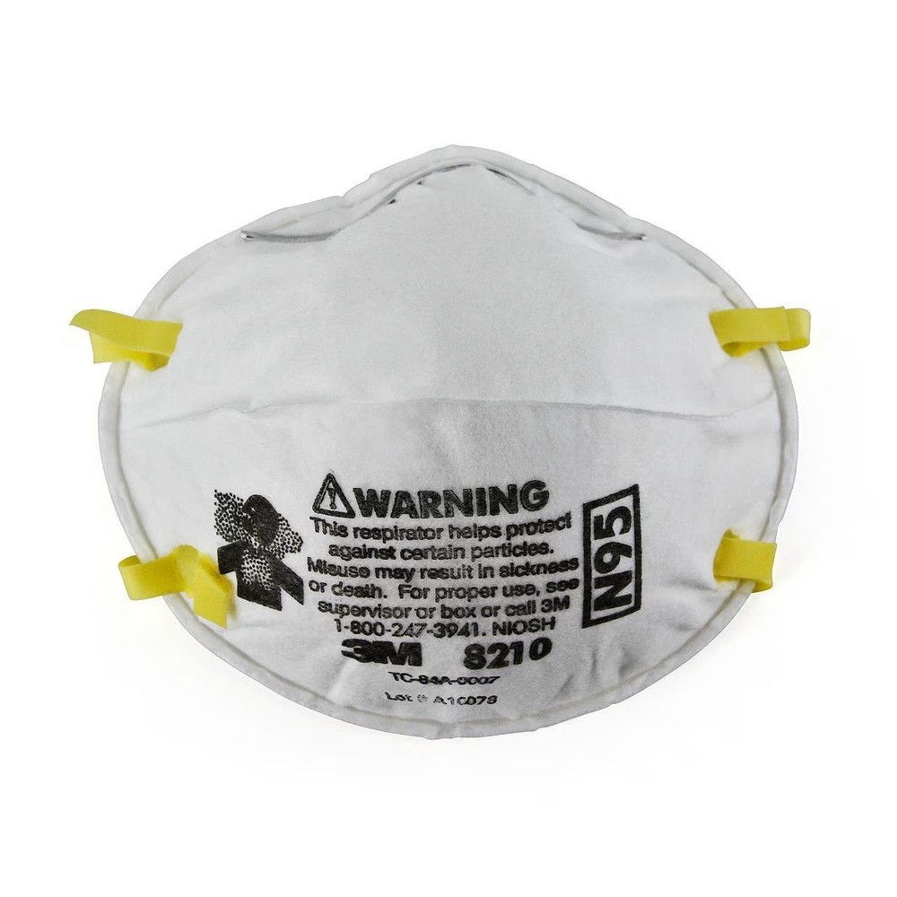 7100132742 3M™ 8210, Disposable Respirator, N95, White, Cup 3M 7100132742