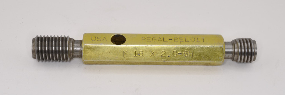 M16 x 2.0 6H – Metric Plug Gage – Go No/Go – 16 mm – 2.0 lead ~ Regal-Beloit
