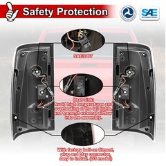LED Tail Lights for Truck 1500 2009-2018 Matte Black Clear Lens