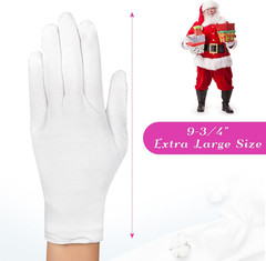 12 Pairs XL White Cotton Gloves for Dry Hand Moisturizing Cosmetic Eczema Hand S