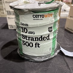 500 Ft Spool Of Cerro Wire 10 Gauge THHN Green 600V Stranded Copper