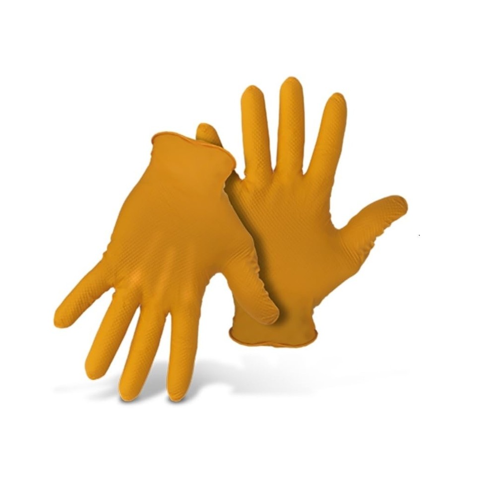 Grippaz 6 Mil Nitrile Disposable Gloves 50-Pack, Fish Scale Grip, C… Fast Ship