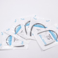 10 Packs Dental Stainless Steel Arch Wires Natural Upper Lower Round 100 Pcs