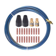 Gasless MIG Kit Fits Miller M-100/M-150 Tip-Nozzle-Adapter-Liner 030 .035 226190