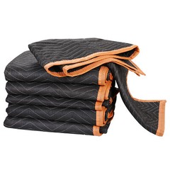 Heavy Duty 6 Pack Moving Blankets Quilted 40″ x 72″Shipping Furniture Pads Black