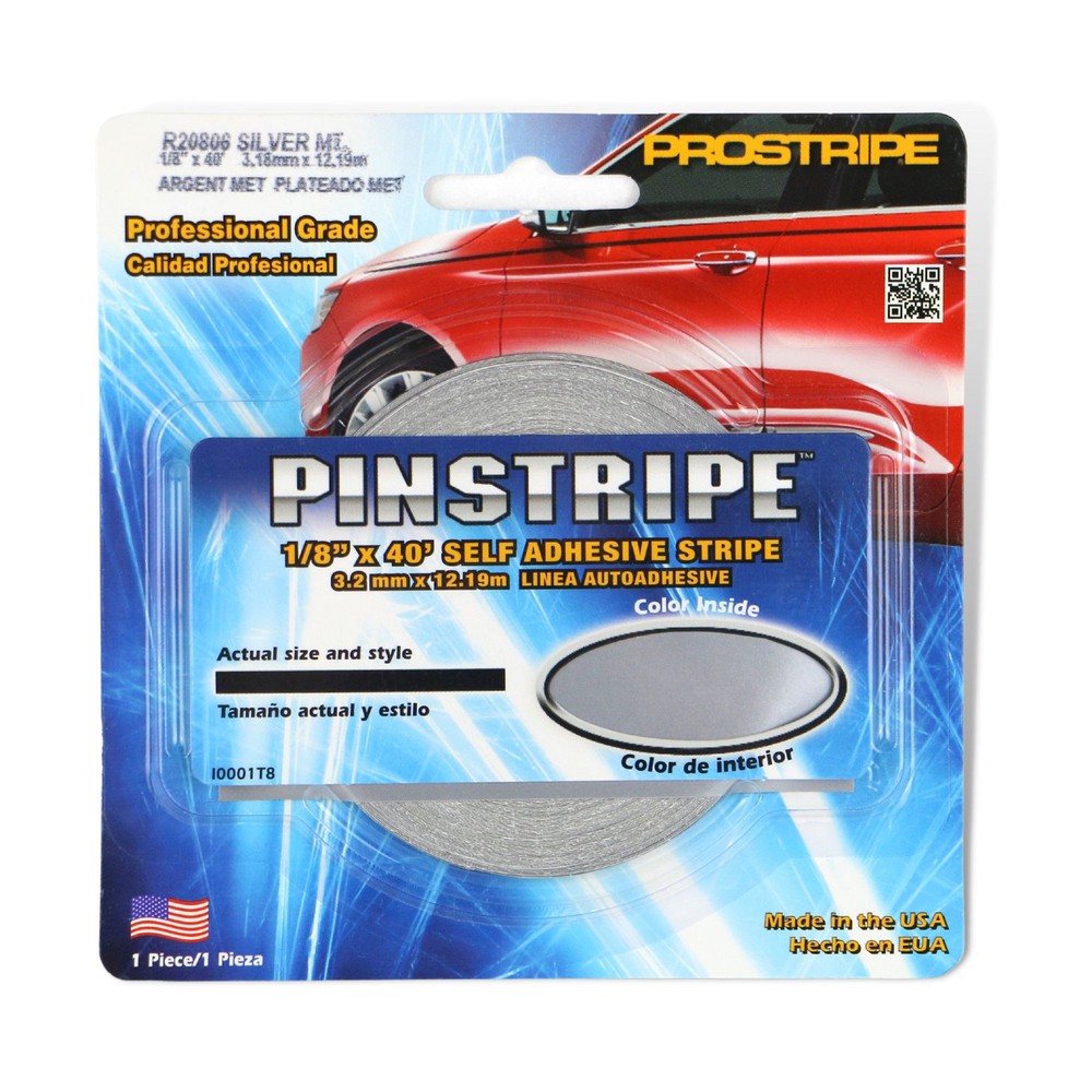 Sharpline Prostripe Pinstriping Tape: 1/8 in. x 40 ft. (Silver Metallic)