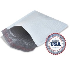 Sales4Less #000 Poly Bubble Mailers 4X8 Inches Padded 4×8 Pack of 50, White