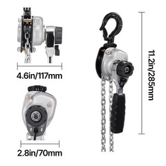Uimoso Manual Lever Chain Hoist 1/2T 1100lbs 10ft Lift Alloy Steel Storage Use