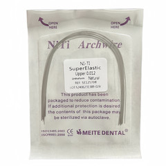 Dental Orthodontic Arch Wire Super Elastic Niti Round Rectangular Natural Form