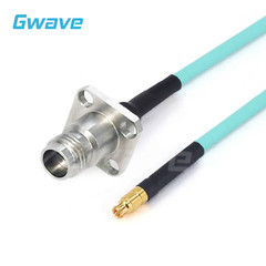 2.4mm 4 Hole Flange Female to GPPO Female RG-405SS Flexible Cable | DC-50GHz
