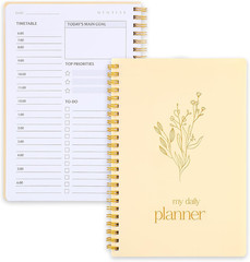 Undated Daily Planner with Hourly Schedule, 5.71″ X 8.35″ Daily to DO
