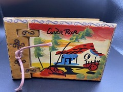 Handmade & Painted In Costa Rica Wooden Journal/Diary/Notebook, 5.25×3.5”, Cute!