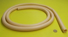 Latex Rubber Tubing Shore A35 Amber 1.0″ OD x 3/4″ ID x 1/8″ Wall x 10′ Length
