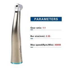 Dental LED Light Fiber Optic Contra Angle 1:1 Low Speed Handpiece DS USA