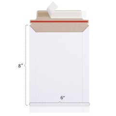 100-1000 White Flat Photo Mailers Document Envelopes Cardboard Self Seal Mailer