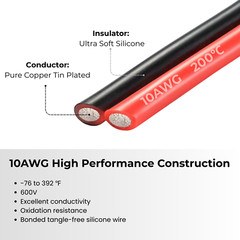 10 AWG XT90 Female Male Connector Adapter Solar Extension Cable RC Battery Cable