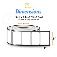 – Removable 1.5″x1″ Direct Thermal Blank Shipping Labels for Rollo Printer & …
