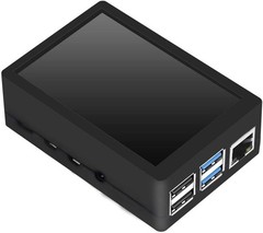 Raspberry Pi 4 Compatible 3.5 Inch Touch Screen with Case and Heatsinks Included