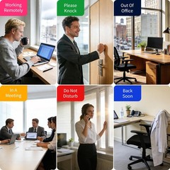 KitchenTour Office Door Signs, Stainless Steel 6 Options M, office room-6