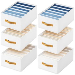 Dimj Wardrobe Clothes Organizer – Foldable Closet Drawer Organizer Dividers For