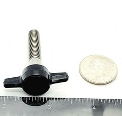 M8 x 1.25 Thumb Screw T Bolts Black Butterfly Tee Wing Knob Plastic Cap 8mm