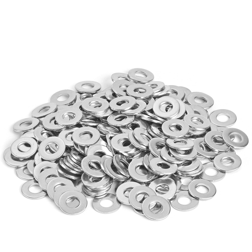 100Pcs Flat Washers for Screws, 1/4″ Small Washer, Premium 18-8 (304) Stainless