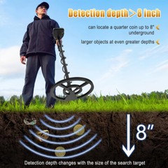 Metal Detector Deep Sensitive Search Tester Gold Metel Digger 10″ Waterproof