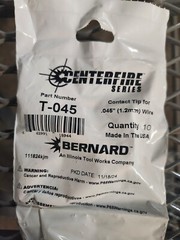 BERNARD T-045 C-FIRE CONTACT TIPS .045″(1.2MM) X 1.5″, 10 PACK