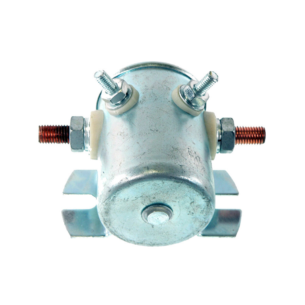 Continuous Heavy Duty 12V Starter 4 Post Solenoid Relay Silver for Prestolite