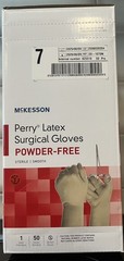 McKesson Perry Latex Surgical Glove Standard Cuff Length SIZE 7 / 50 per Box