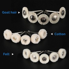 Dental Polishing Brush Wheel Goat Hair/Felt/Cotton – Contra Angle RA Latch Type