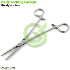 Kelly Hemostat Locking Forceps Long Straight Surgical Clamp Stainless Steel