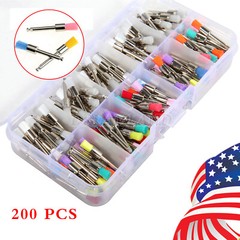 Disposable Dental Prophy Polishing Brush Latch Flat Type Rainbow 200Pcs/Box