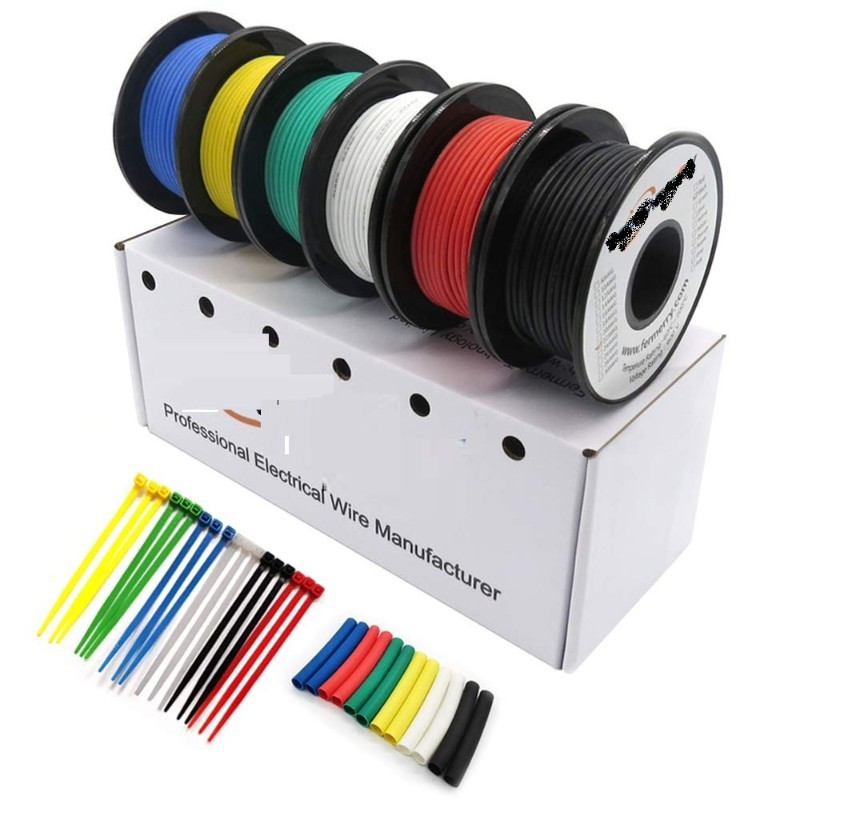Complete 18 AWG Silicone Wire Kit – 25ft Spools, 6 Colors & Accessories Included