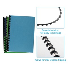 10 Pcs 32mm (1-1/4″) Plastic Binding Combs 265 Sheet Capacity 21 Rings White