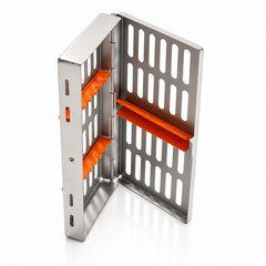 NEW GERMAN DENTAL AUTOCLAVE STERILIZATION CASSETTE RACK BOX FOR 7 INSTRUMENT-OR