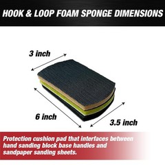 Hook and Loop Block KIT 6 Inch Round & Mouse Hand Sanding, Interface Pads Ideal